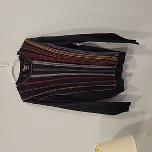 Men's Striped Sweater, Medium